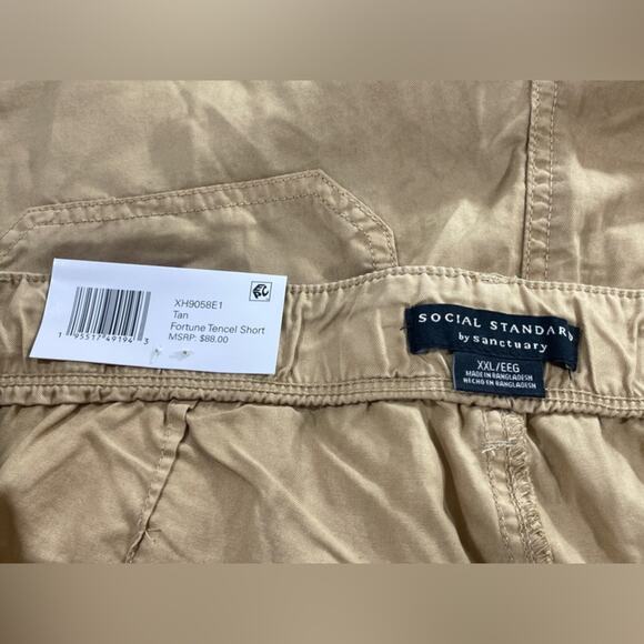 NWT Social Standard Sanctuary Anthro Shorts Hiking Camp Camel Size XXL - Picture 7 of 10